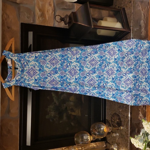 Nwt Stella Parker maxi dress blue white - Picture 3 of 7